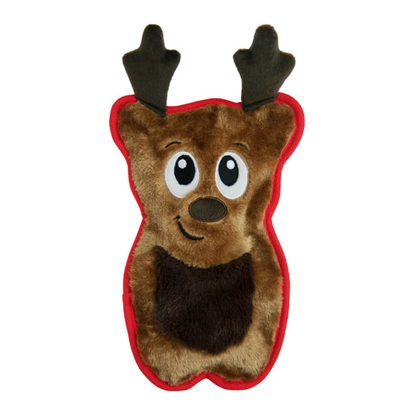 OUTWARD HOUND Holiday Stuffing Free Reindeer Dog Toy - St Petersbark, LLC